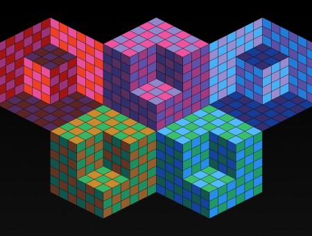 Pink Cubes Optical Image
