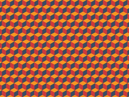 Orange And Gray Cubes Illustration