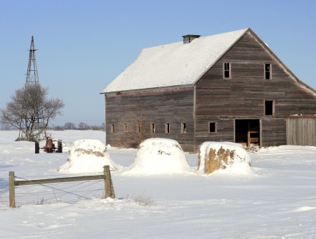White Wooden Barn