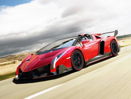 Red And Black Lamborghini Veneno