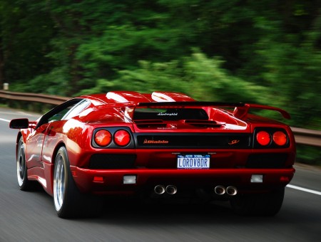 Red Lamborghini Car