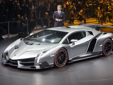 Silver Lamborghini Veneno