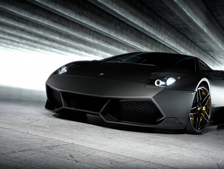 Black Lamborghini Sports Car