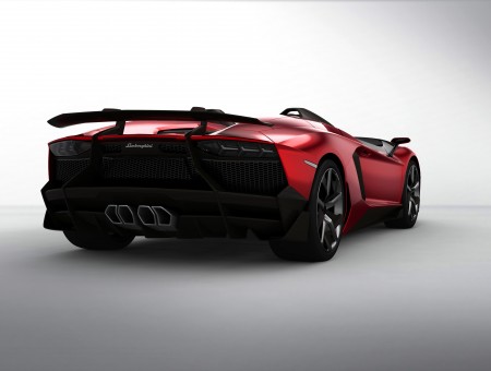 Red And Black Lamborghini Sports Car