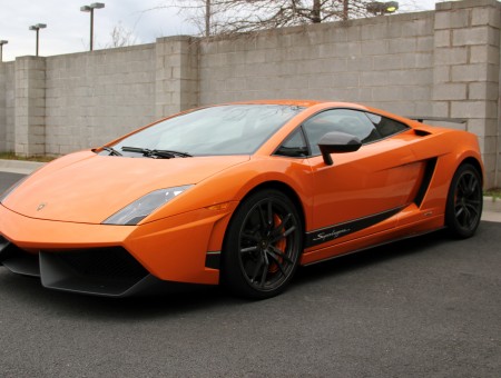 Orange And Black Lamborghini Gallardo