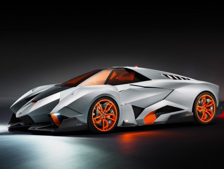 Grey And Orange Lamborghini Egoista