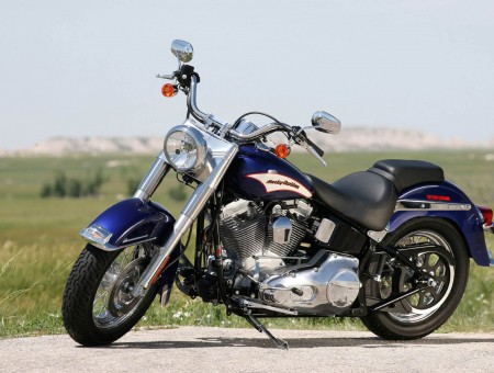 Blue Black And Gray Motorcycle