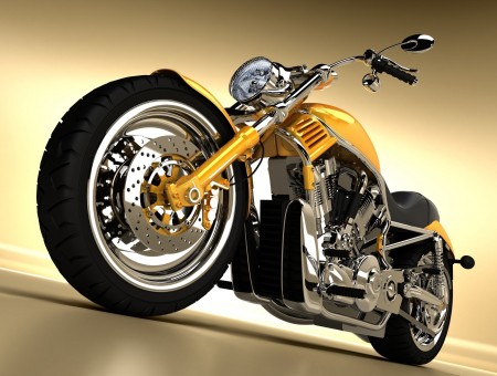 Yellow And Black Harley