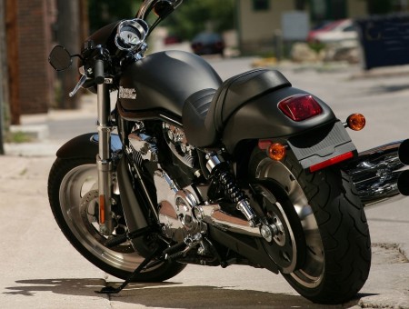 Silver And Black Cruiser Motorcycle