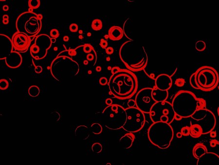 Red Circle Pattern On A Black Background