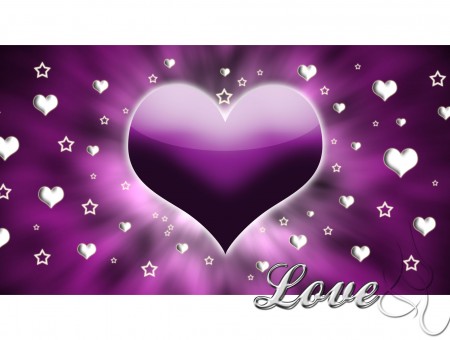 Purple Heart Love Illustration