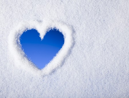 Blue And White Heart Wallpaper