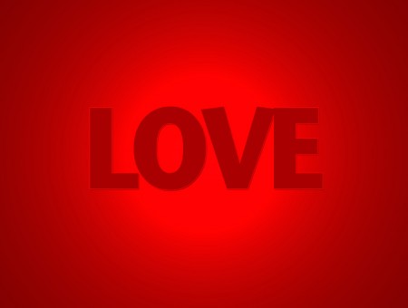 Red Love Word Graphic
