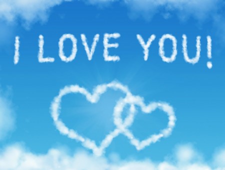 I Love You Cloud Graphic