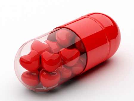 Red Clear Heart Capsule
