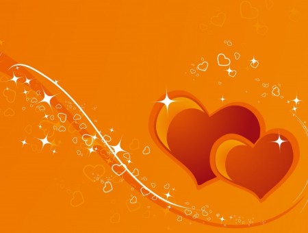 Orange Heart Illustration