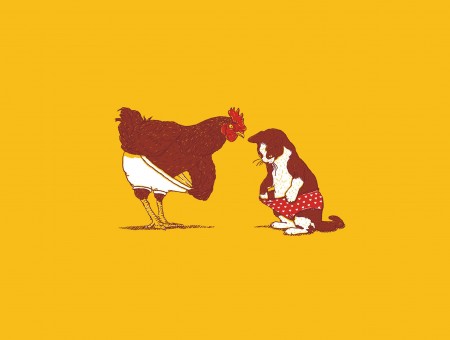 Brown Chicken Illustration