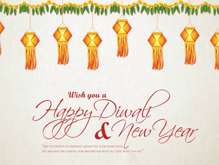 Wish You A Happy Diway New Year Graphic