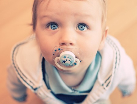White And Blue Pacifier