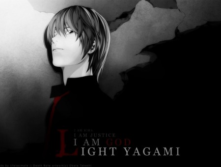 Boy In Black And Red Dress Anime Character I Am God Light Yagami Wallpaper
