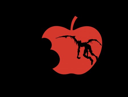 Red Bitten Apple Illustration