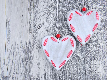 Red And White Heart Decor