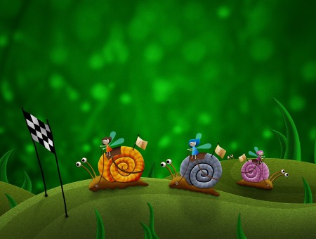 Brown Snail Cartoon Character