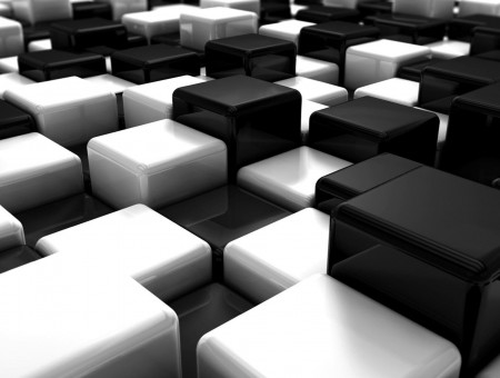 Black And White Cubes