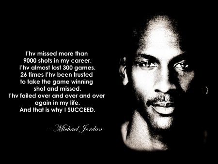 Michael Jordan Quote Black And White Poster