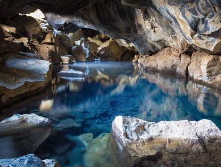 Calm Clear Cave Water