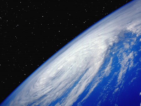 Clouds Forming A Storm Outer Space View Of The Earth