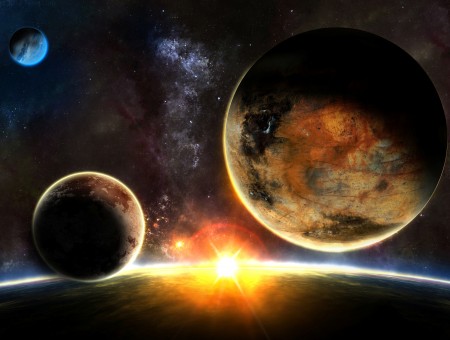 Planets In Universe Illustration