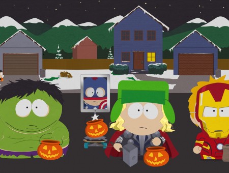 South Park Avengers Themed Cartoon Characters