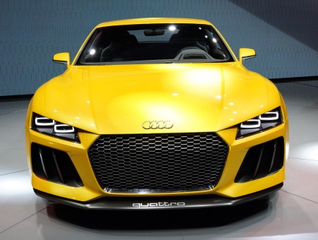 Yellow Audi Quattro Display