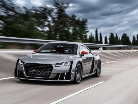 Silver Audi R8 In Road During Daytime