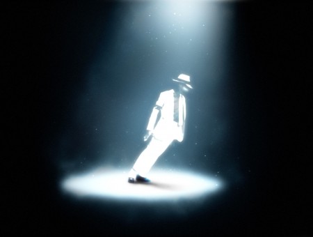 Michael Jackson Doing Dance Stance In Dim Light Area
