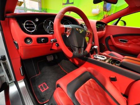 Black Red Car Steering Wheel
