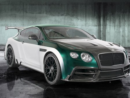 Bentley Supercar In Industrial Parking Garage