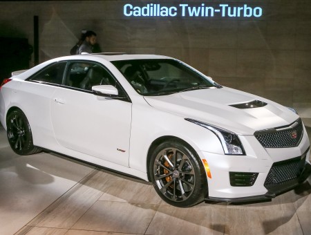White Cadillac Twin Turbo
