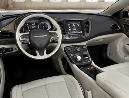 Black And Grey Chrysler Multi-function Steering Wheel
