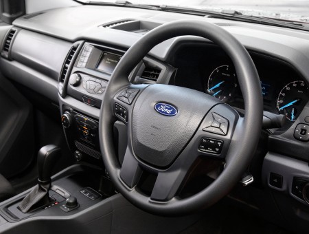 Grey Ford Multifunction Steering Wheel