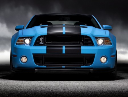 Blue And Black Ford Mustang Shelby