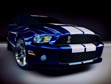 Blue And White Ford Shelby Cobra