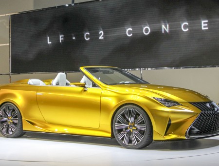 Yellow Lexus LF-C2 Concept