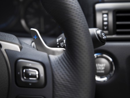 Black Car Headlight Control Lever