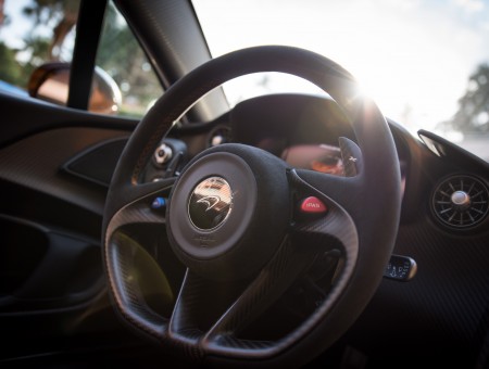 Black Car Steering Wheel