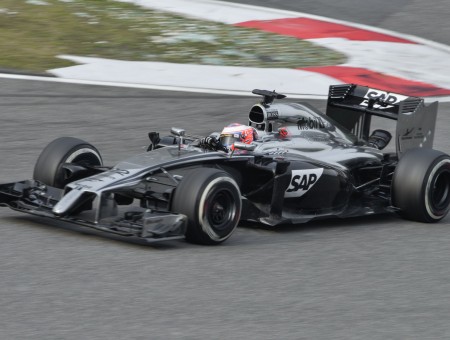 Black And Grey Sap McLaren F1 On Road