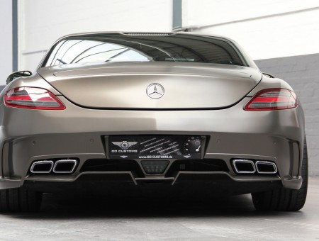 Grey Mercedes Benz Sports Car On Display