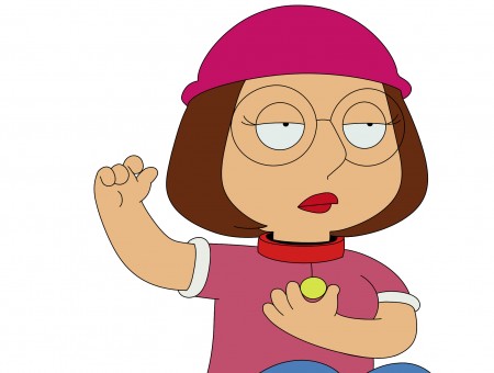 Woman In Pink Knit Cap And Pink Shirt Illustration Meg From Family Guy