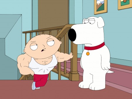 Stewie And Dog Family Guy